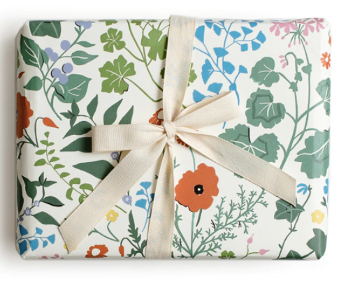 Primary Garden Wrapping Paper Roll (3 sheets)