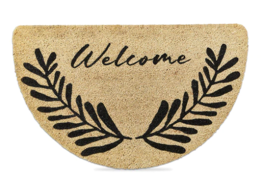 Welcome Fern Shaped Door Mat