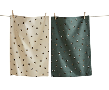 Honey Bee Dishtowel set of 2