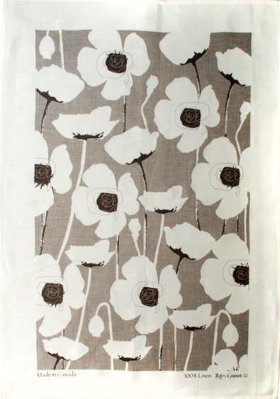 Poppy Taupe Tea Towel