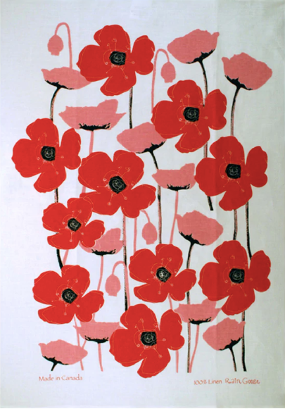 Poppy Red Tea Towel