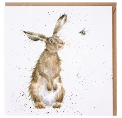 'THE HARE AND THE BEE' HARE CARD