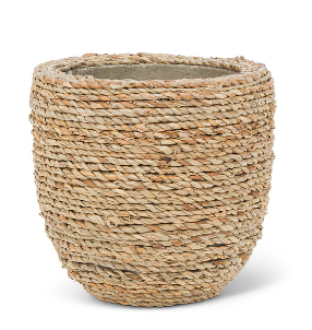 Small Seagrass Covered Planter