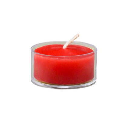 Honey Candle Single Red Tealight in Clear Case