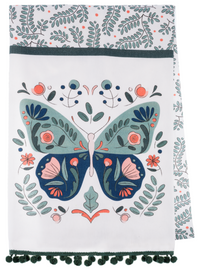 Boho Butterfly & Dragonfly Tea Towel