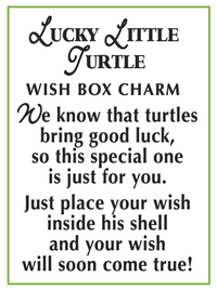 Lucky Little Turtle Wish Box Charm