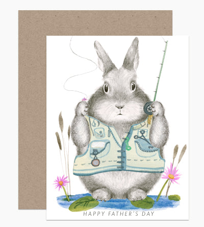 Father's Day Card- Fishing Dad Bunny