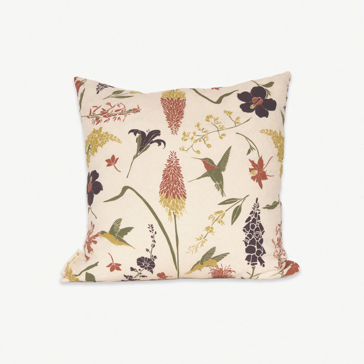 Hummingbird Garden Pillow Cover