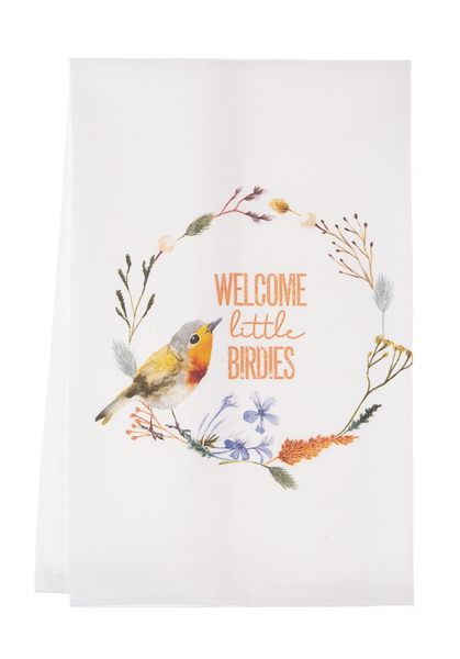 Wildflower & Bird Cotton Tea Towels