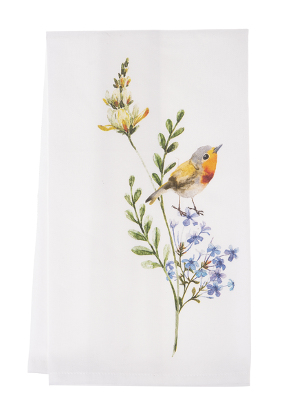 Wildflower & Bird Cotton Tea Towels