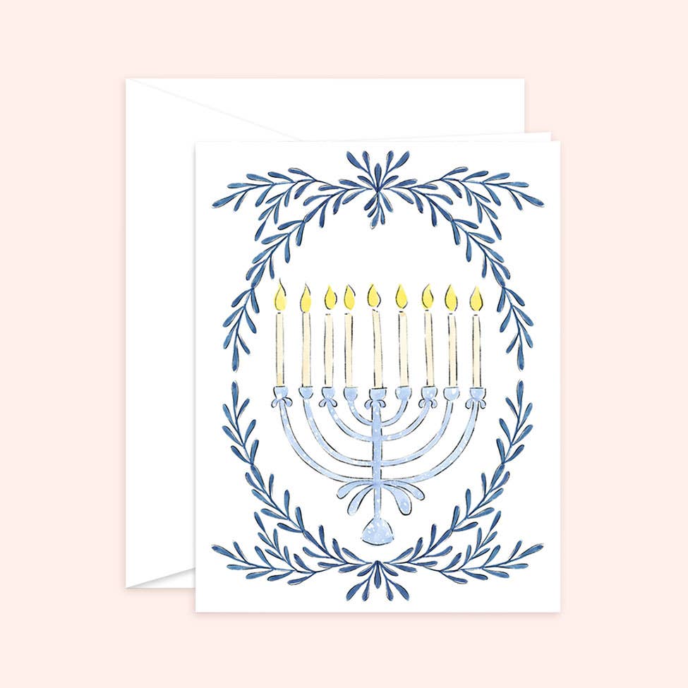 The Menorah Hanukkah Holiday Greeting Card