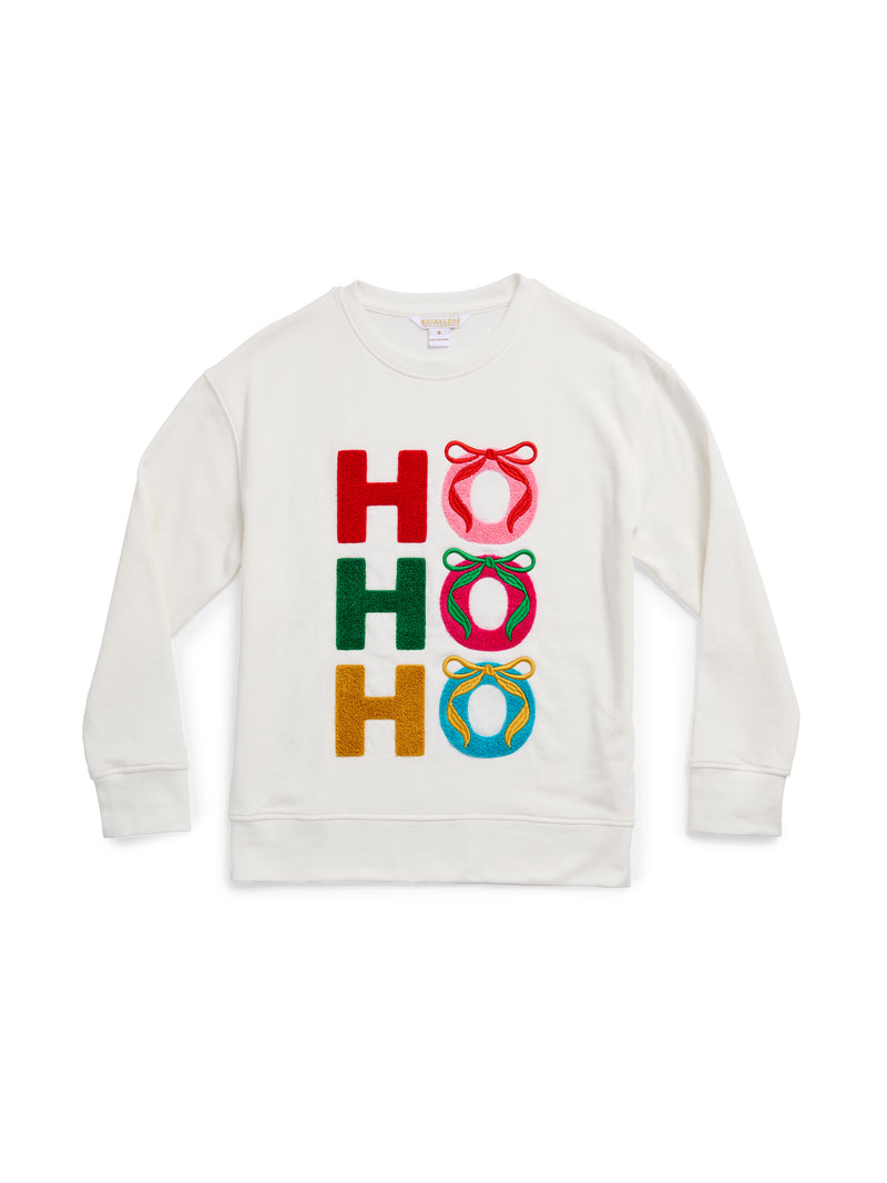 Shiraleah Ho Ho Ho Wreath Sweatshirt