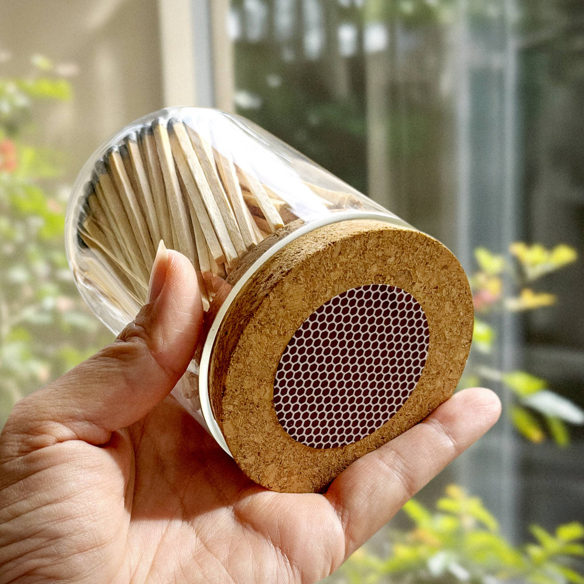 4" Matches in Premium Glass Cloche