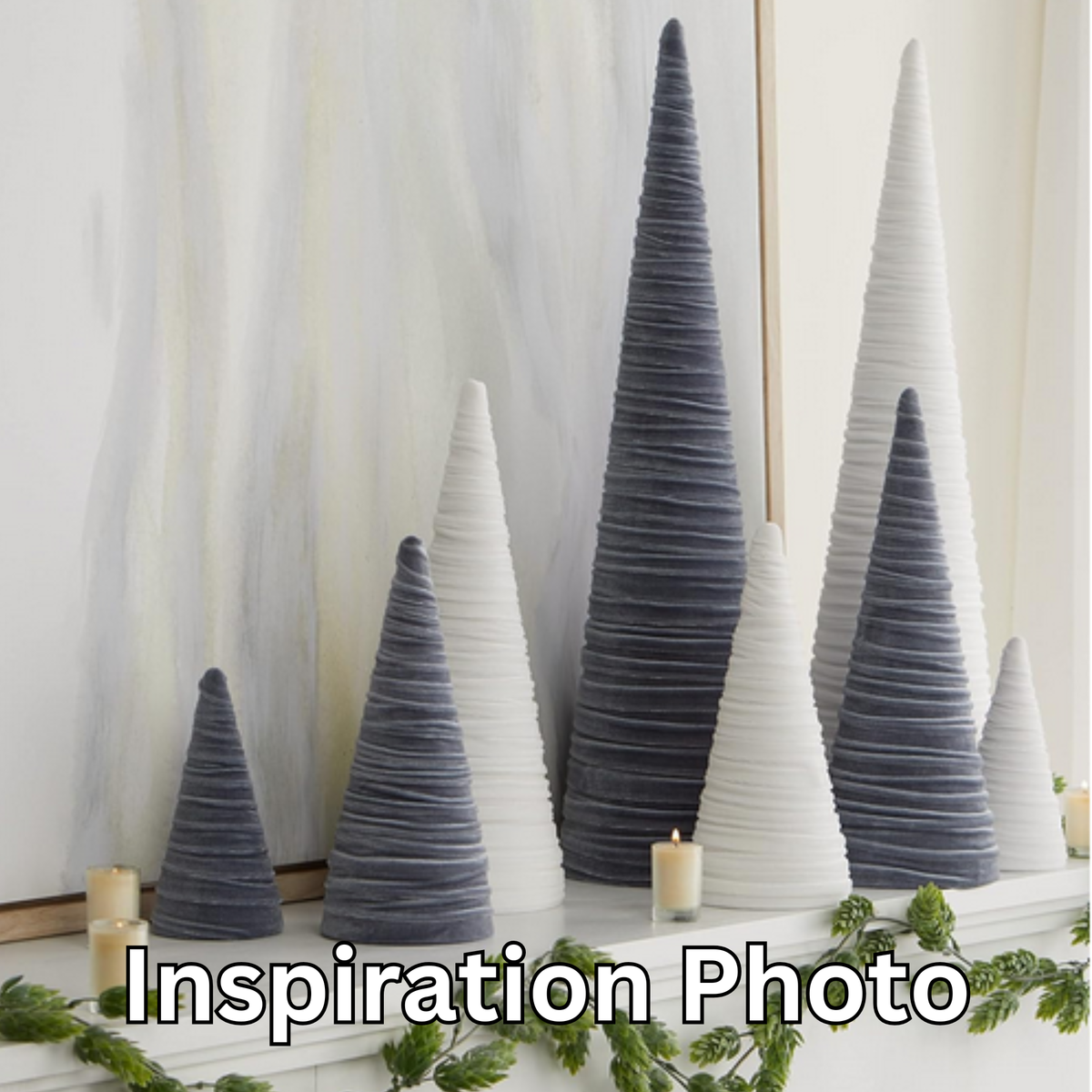 Your Heart's Content - Cones Velvet Extra Large, Christmas 2025 Tree Decor, Mantel