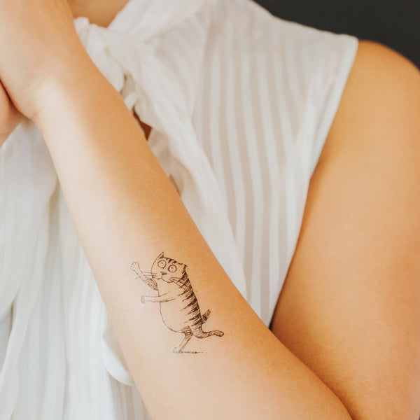 Tattly - Foss the Cat Tattoo Pair
