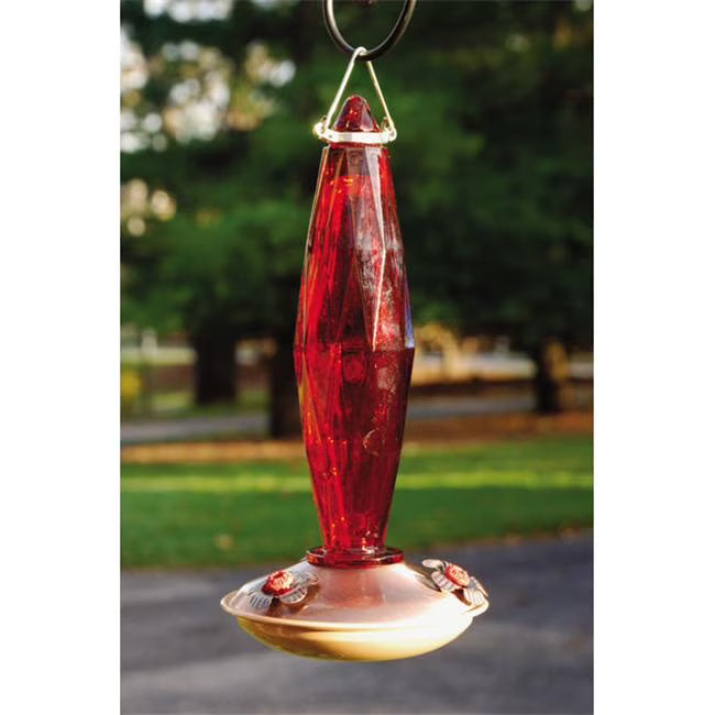 Brushed Copper Jewel Cut Hummingbird Feeder by Woodlink