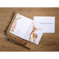 Deer with Flower Crown Greeting Card