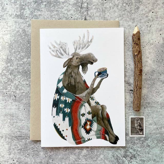 Canyon & Cove Art - Aztec Moose Card