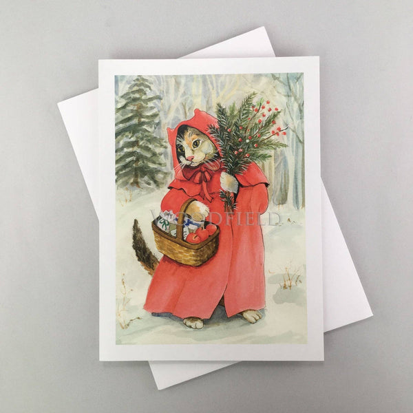 Red Cloak Winter Notecard