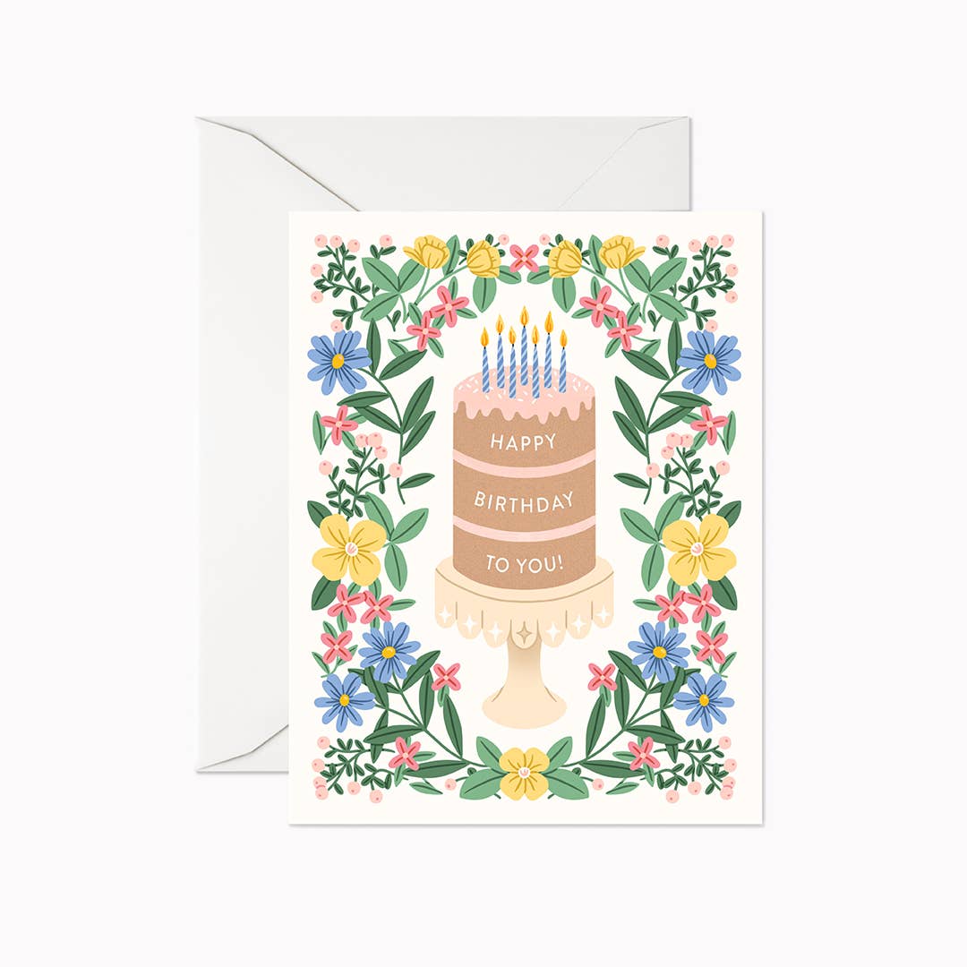 Linden Paper Co. | Happy Birthday Cake Greeting Card