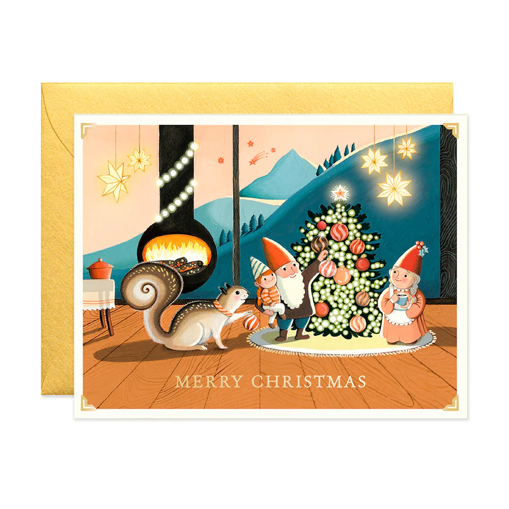Tiny Cabin Xmas Card