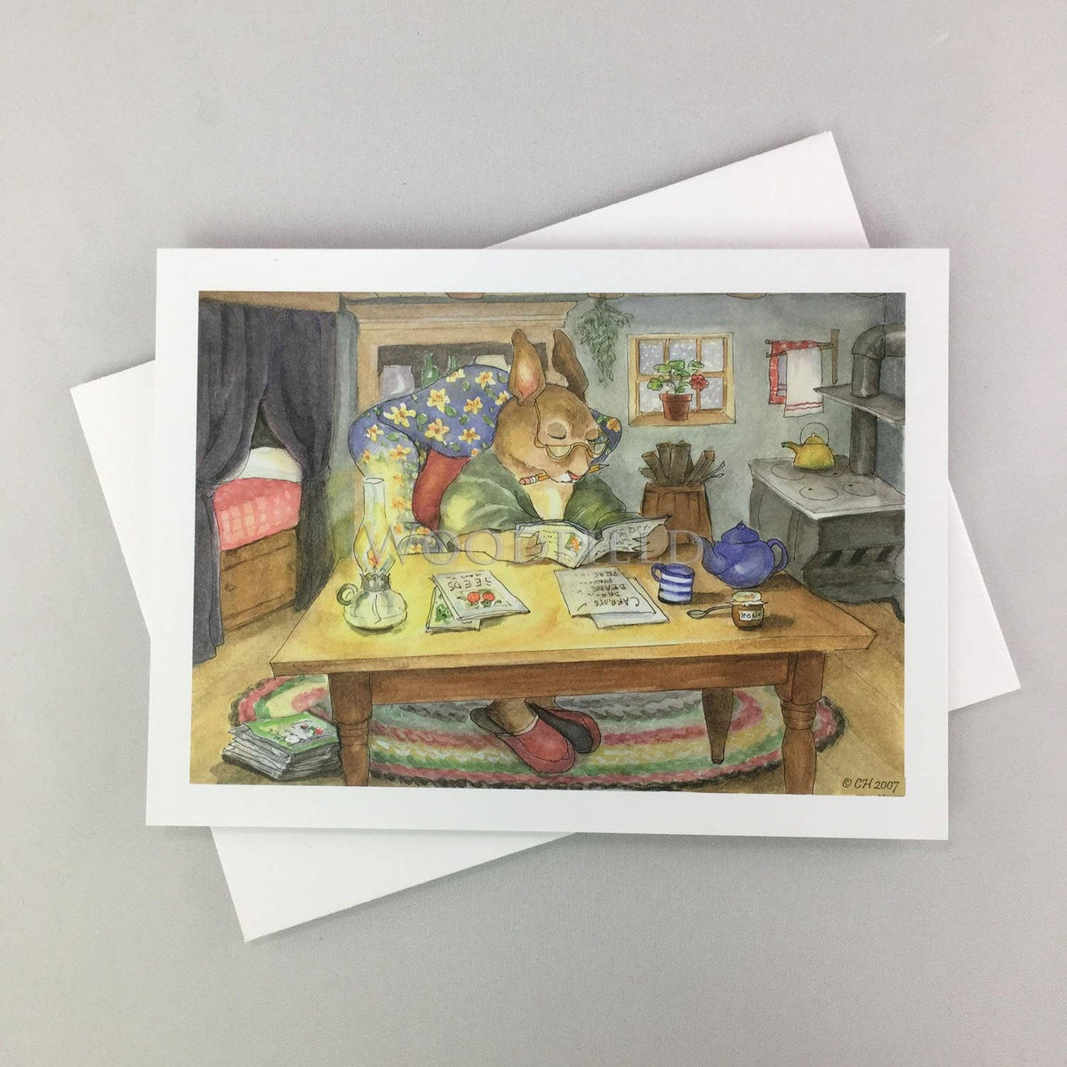 Woodfield Press - Winter Reading Notecard