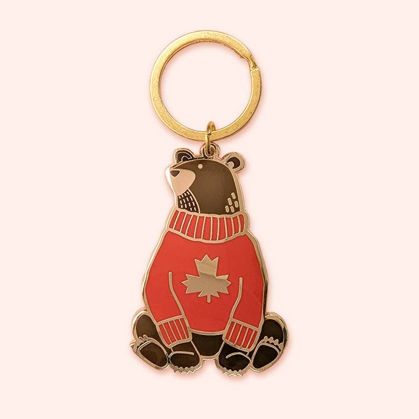 Grizzly Bear Keychain | Hard Enamel