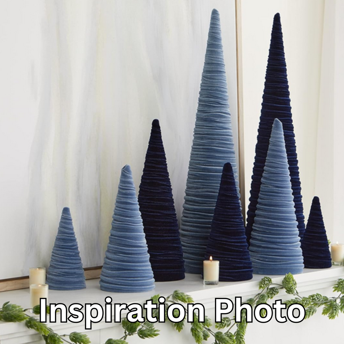 Your Heart's Content - Cones Velvet Extra Large, Christmas 2025 Tree Decor, Mantel