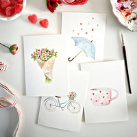 emily lex studio - Love sweet love paintable watercolor notecard set