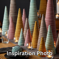 Your Heart's Content - Cones Velvet Medium, Christmas 2025 Tabletop, Mantel, Gift