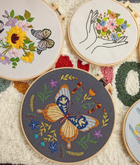 Midnight Butterfly Embroidery Kit