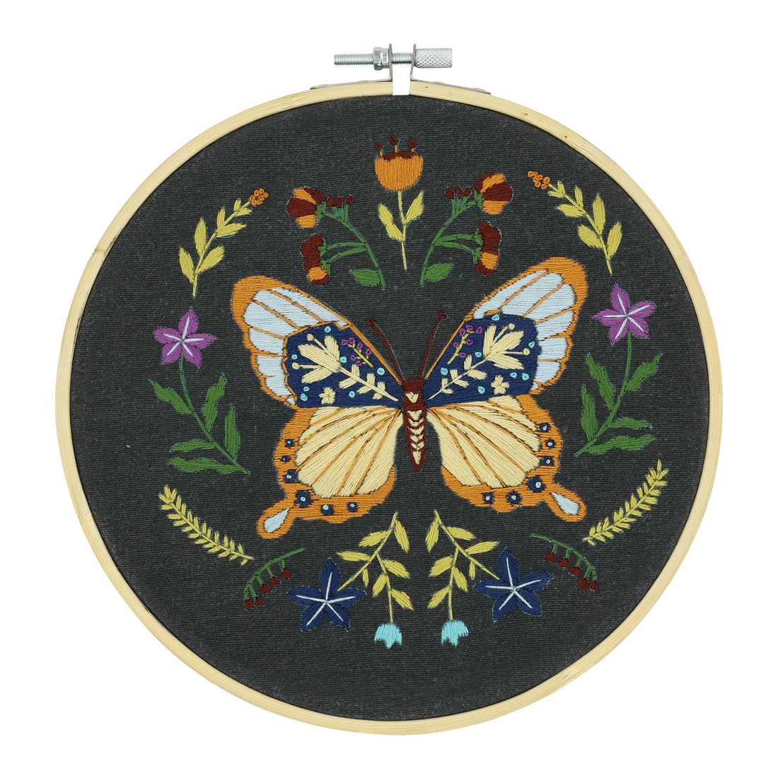 Midnight Butterfly Embroidery Kit