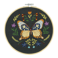 Midnight Butterfly Embroidery Kit