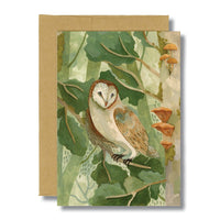 Canyon & Cove Art - Forest Barn Owl Card