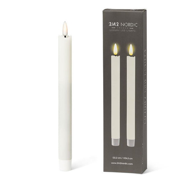 LED Taper Candles - Set of 2