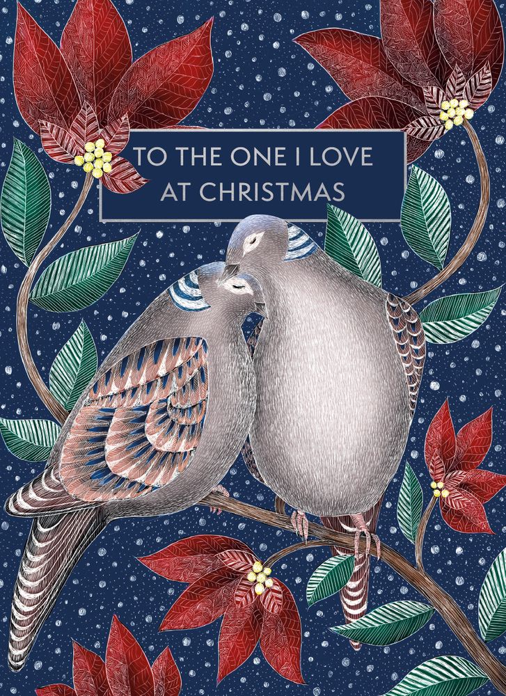 Two Turtle Doves Love Card