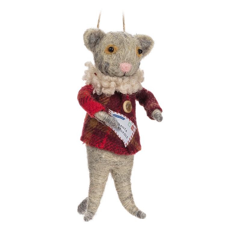 Felted Letter to Santa Tree Ornament