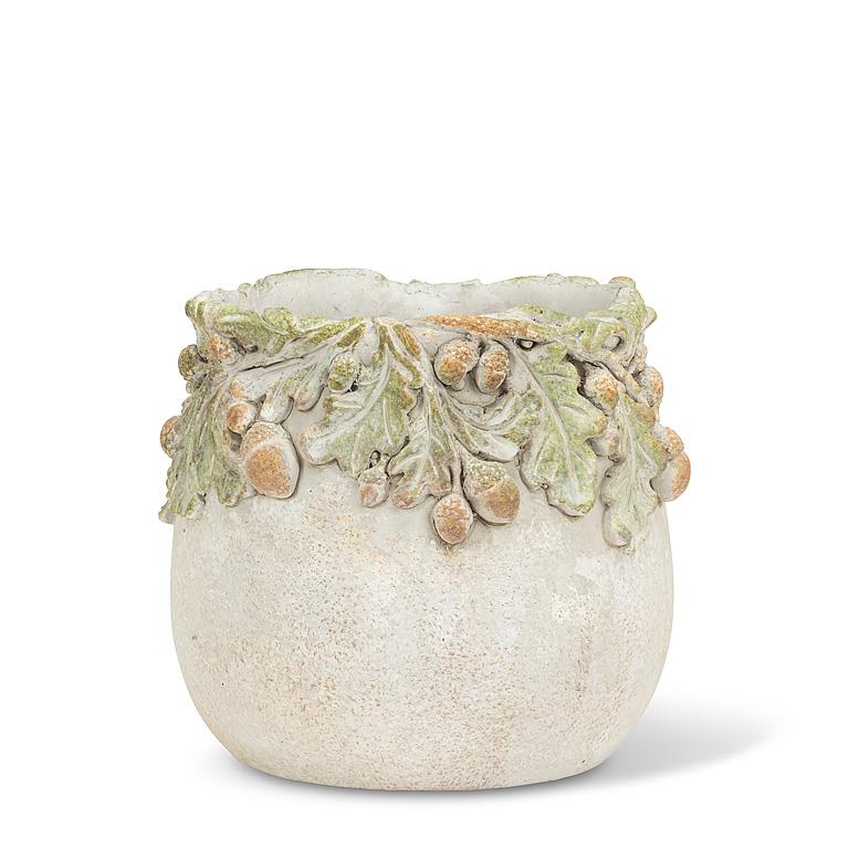 Oak Leaves and Acorns Planter