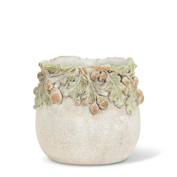Oak Leaves and Acorns Planter