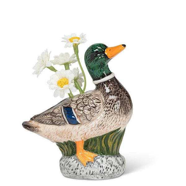 Mallard Duck Bud Vase