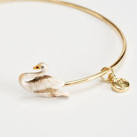 Fable England - FABLE Enamel Swan Bangle