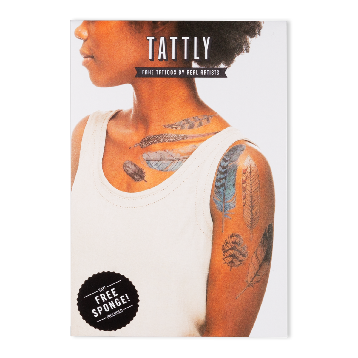 Tattly - Watercolor Feather Tattoo Set
