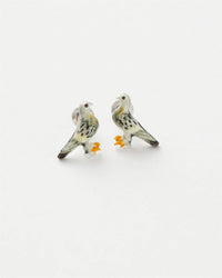 Fable England - FABLE Enamel Pigeon Stud Earrings - Hanging Box