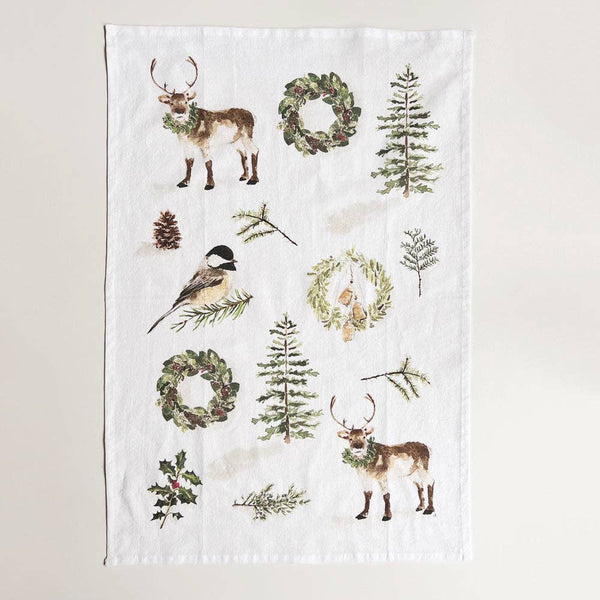 emily lex studio - Evergreen christmas tea towel