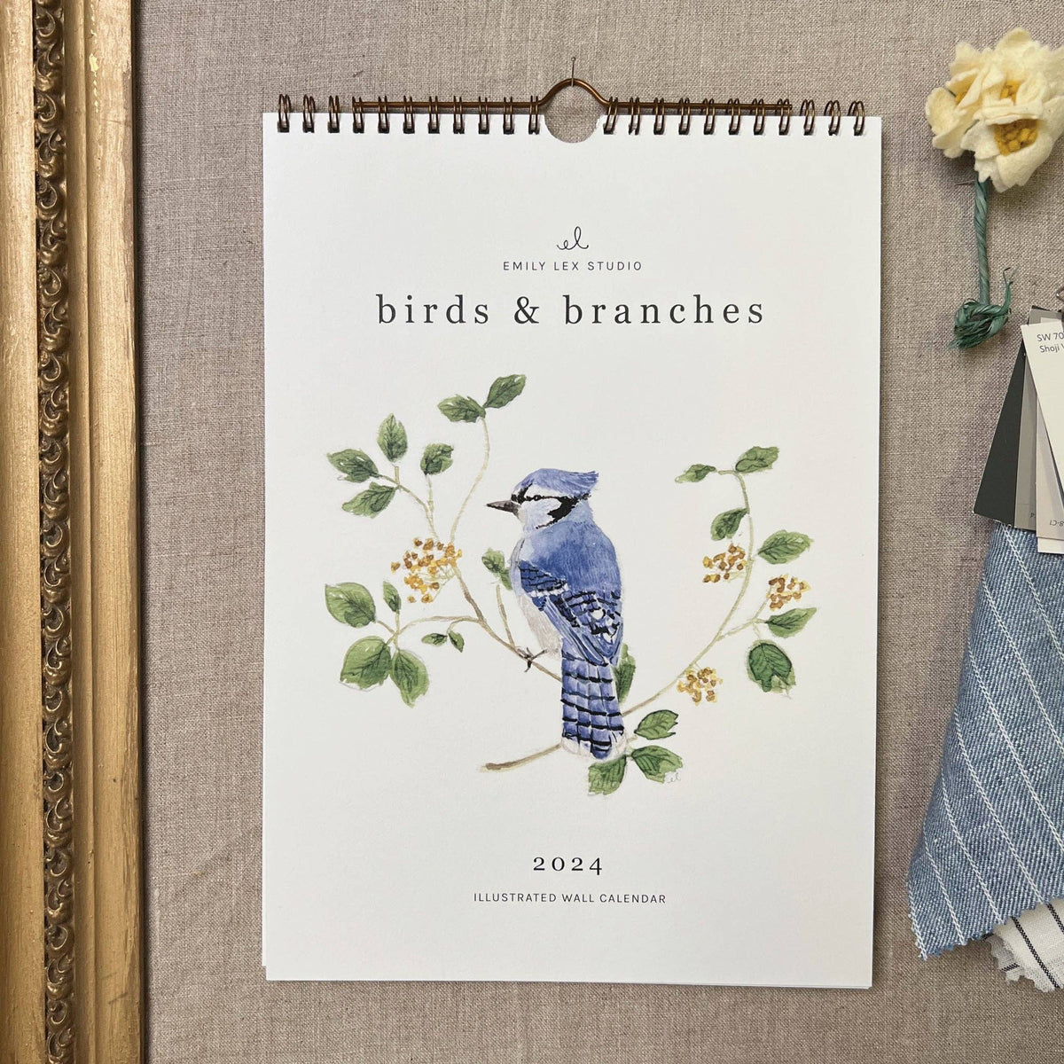 emily lex studio - 2024 birds & branches wall calendar