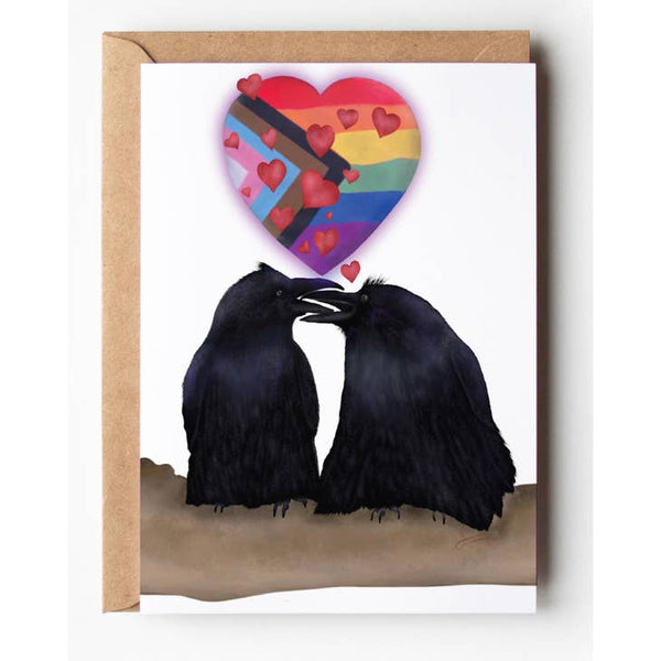 Queer Love Raven LGBTQ Card