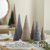 Your Heart's Content - Cones Velvet Medium, Christmas 2025 Tabletop, Mantel, Gift