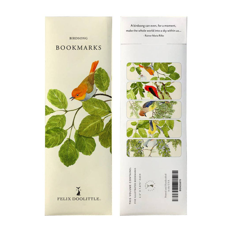 Felix Doolittle - Birdsong - Bookmarks - Set of 5