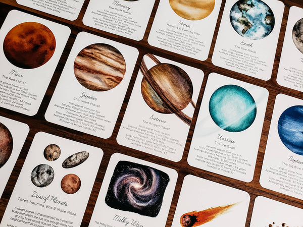 Solar System Flashcards - Set of 15 Cards