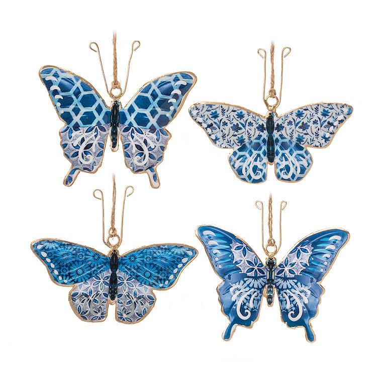 Assorted Blue and White Butterfly Ornaments
